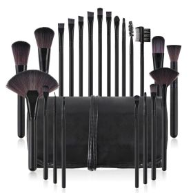 22 Piece Makeup Brush Set Professional Black Foundation Eyeshadow Brush With Storage Bag For Girls