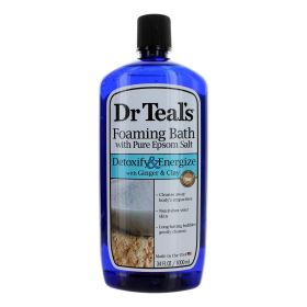 Dr Teal's Foaming Bath with Pure Epson Salt Detoxify & Energize with Ginger &Clay