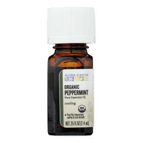 Aura Cacia - Organic Peppermint - .25 Oz