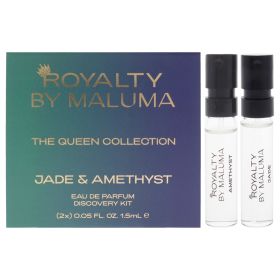 Queens by Royalty By Maluma for Women - 2 Pc Mini Gift Set 0.05oz Jade EDP Spray, 0.05oz Amethyst EDP Spray