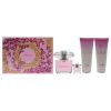 Versace Bright Crystal by Versace for Women - 4 Pc Gift Set 3oz EDT Spray, 3.4oz Perfumed Body Lotion, 3.4oz Perfumed Bath and Shower Gel