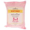 Micellar Makeup Removing Towelettes - Rose Water by Burts Bees for Unisex - 30 Count Towelettes