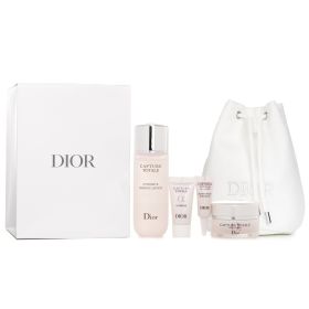 CHRISTIAN DIOR - Capture Total Cell Bucket Pouch Mini Set: Intensive Essence Lotion 50ml+Le Serum 5ml+Eye Serum 3ml+Firming Wrinkle Creme 15ml 4pcs +