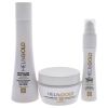 The Revival Series Travel Kit by Helis Gold for Unisex - 3 Pc 3.3oz Revitalize Shampoo, 3.3oz Restructure Masque, 1oz Crystal Cream