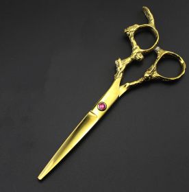 Hairdressing scissors (Option: Gold ordinary)