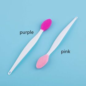 Manual silicone multi-effect blackhead brush nose brush (Color: Purple)