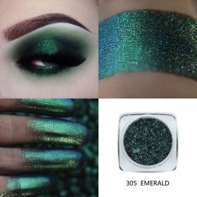 Pearlescent eye shadow powder (Option: 305 EMERALD)