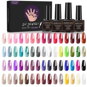 Limegirl Gel Nail Polish Set 60/40/24Colors Semi Permanent UV Led Gel Varnish Soak Off Nail Lacquers Base Top Coat (Type: ZH240-3)