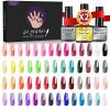 Limegirl Gel Nail Polish Set 60/40/24Colors Semi Permanent UV Led Gel Varnish Soak Off Nail Lacquers Base Top Coat