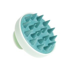 Silicone Shampoo Scalp Hair Massager Head Body Scalp Massage Brush Comb Hair Washing Comb Shower Brush Bath Spa Massage Brush (Color: Green)