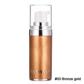 20Ml Spray Vloeibare Highlighter Body Bronzer Olie Mist Hoogtepunt Illuminator Cosmetische Shimmer Gezicht Contour Glitter Bodylotion Nieuwe (Color: 20ml 03 Bronze Gold)