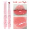 Jelly Mirror Lipstick Makeup Love Shape Waterproof Non-stick Cup Solid Lip Gloss Clear Long Lasting Moisturizing Lipstick Pen