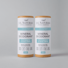 Mineral Deodorant (Duo) (Scent 1: Naked, Scent 2: Vanilla & Ylang Ylang)