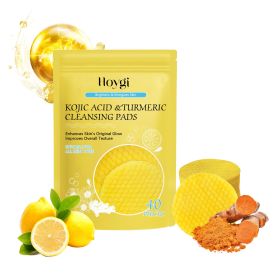 HOYGI Turmeric Acid Cleansing Pad Face Skin Pore Cleansing Makeup Remover Gentle Exfoliating Cleansing Pad (Specification: 2pcs)