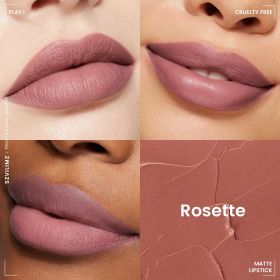 Szvilimz High Quality Silky Smooth Waterproof Matte Lipstick High color saturation (Color: Rosette)