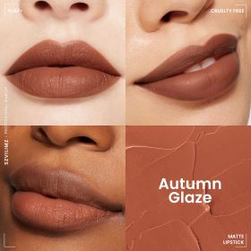 Szvilimz High Quality Silky Smooth Waterproof Matte Lipstick High color saturation (Color: Autumn Glaze)