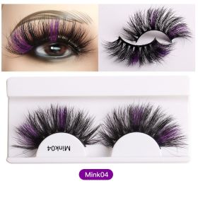 Color Mink Hair False Eyelashes Naturally Fit Thick Eyelashes (Series: 4)