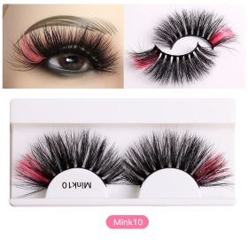 Color Mink Hair False Eyelashes Naturally Fit Thick Eyelashes (Series: 10)